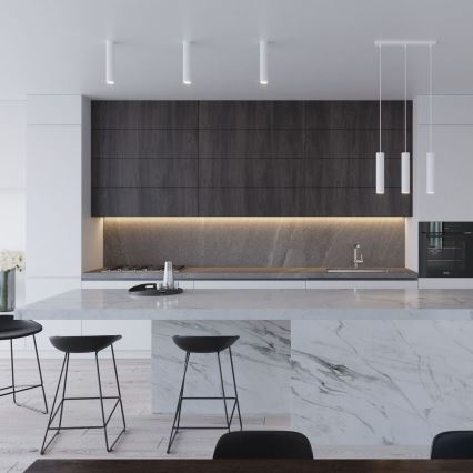 Candeeiro suspenso LAGOS 3xGU10/10W/230V branco