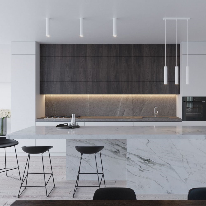 Candeeiro suspenso LAGOS 3xGU10/10W/230V branco