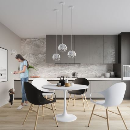 Candelabro suspenso TULOS 1xE27/60W/230V branco