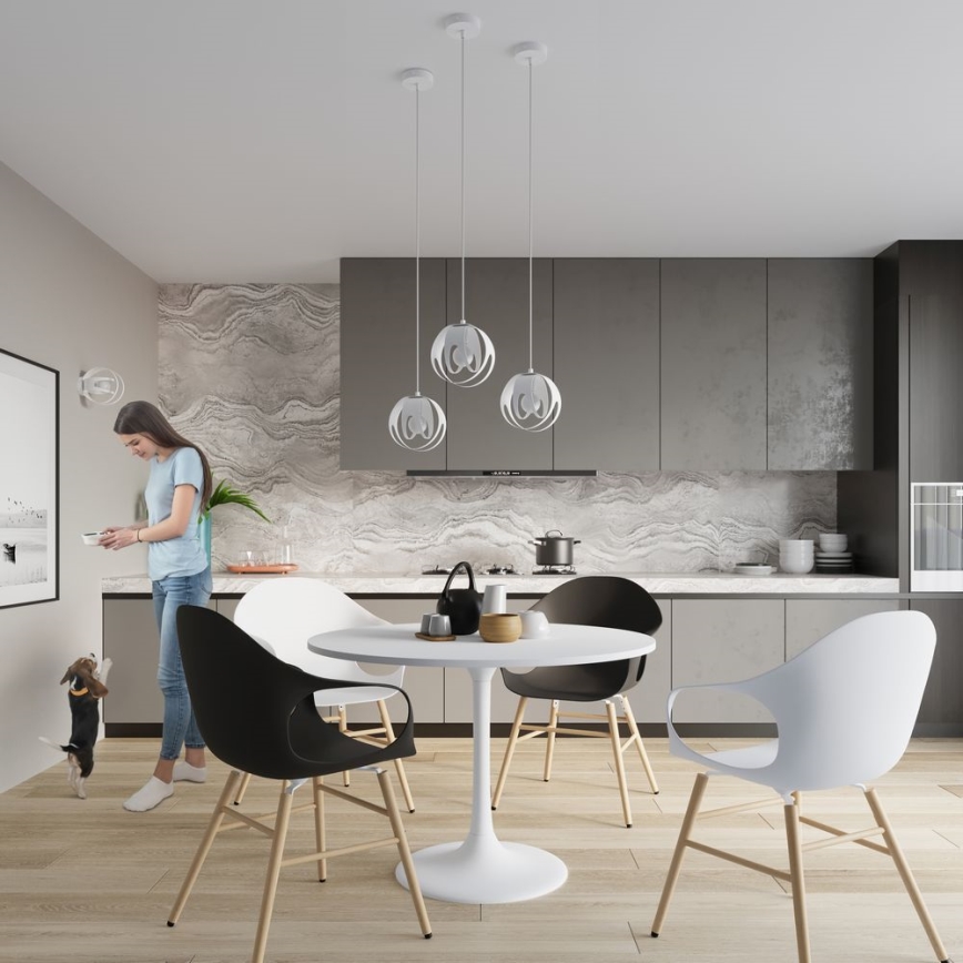 Candelabro suspenso TULOS 1xE27/60W/230V branco