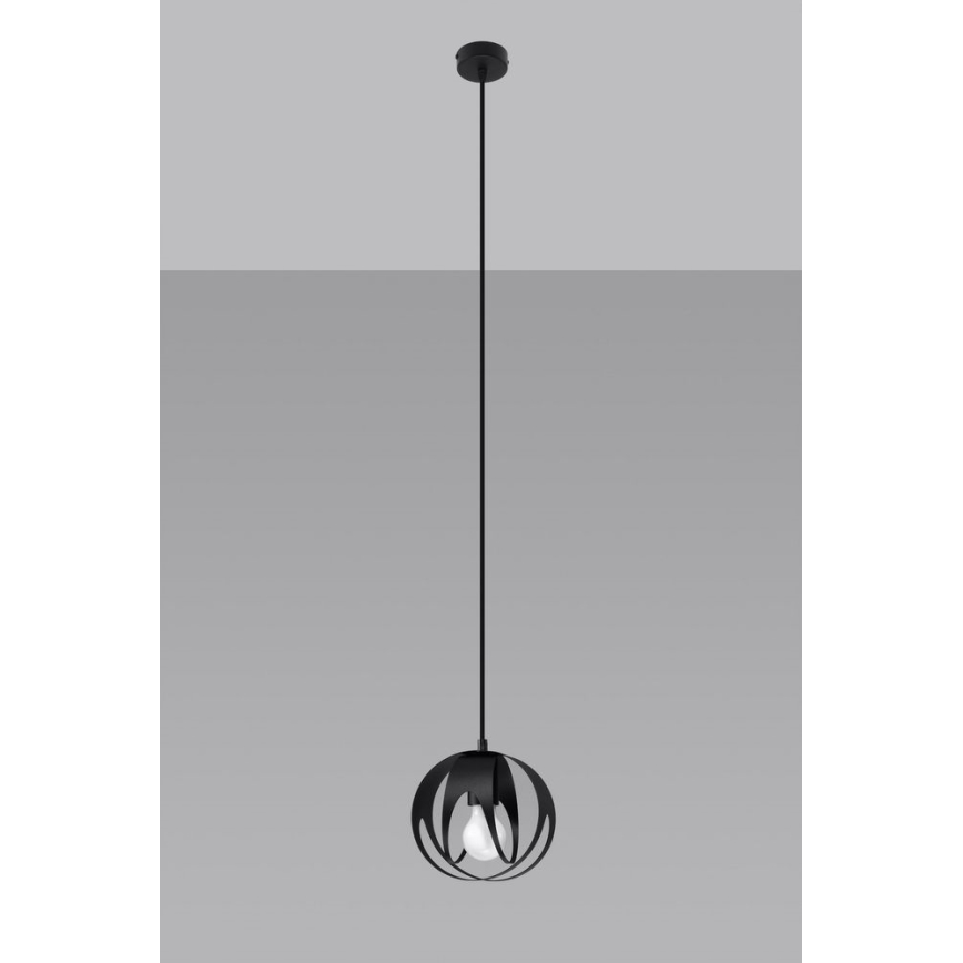 Candelabro suspenso TULOS 1xE27/60W/230V preto