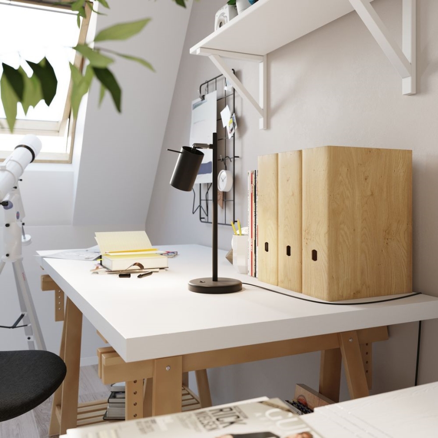 Candeeiro de mesa RING 1xGU10/10W/230V preto