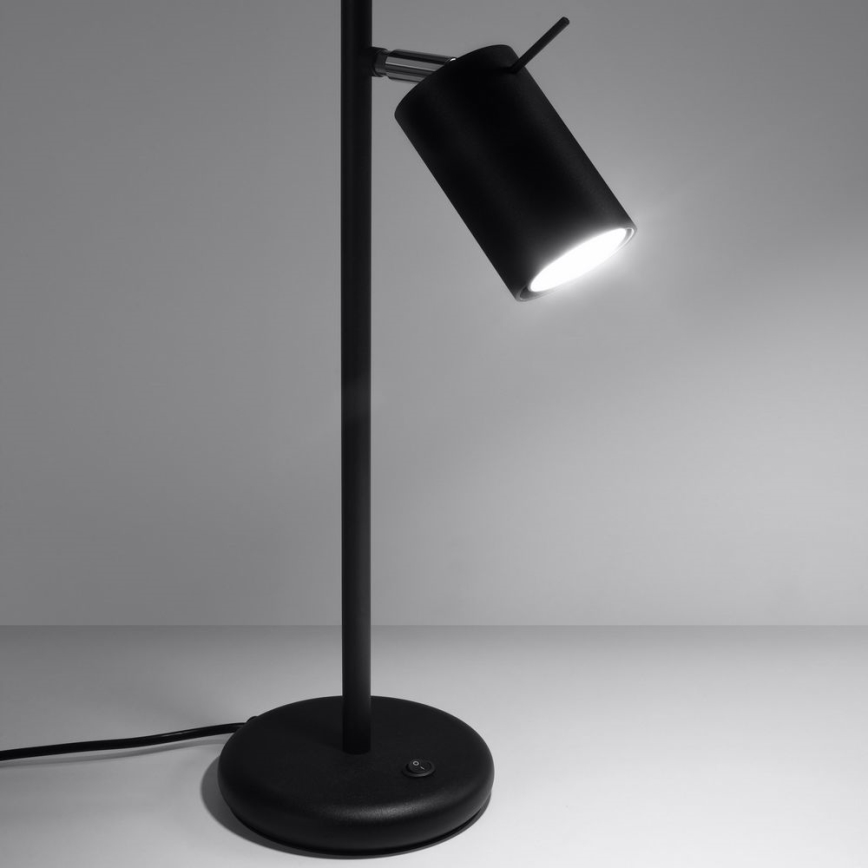 Candeeiro de mesa RING 1xGU10/10W/230V preto