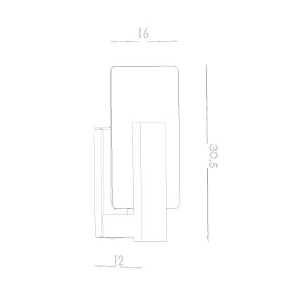 Aplique de parede LAPPO 1xE14/10W/230V wengué