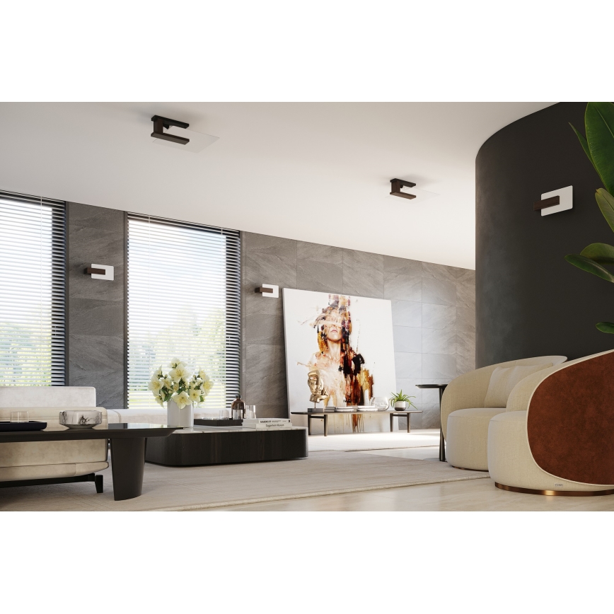Candeeiro de tecto LAPPO 2xE27/15W/230V wengué