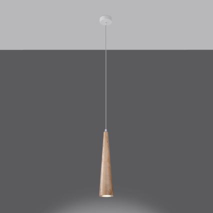 Pendente em cabo SULA 1xGU10/10W/230V Ø 8 cm bege