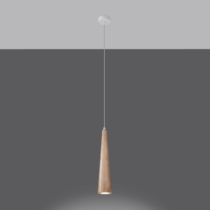 Pendente em cabo SULA 1xGU10/10W/230V Ø 8 cm bege