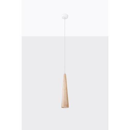 Pendente em cabo SULA 1xGU10/10W/230V Ø 8 cm bege