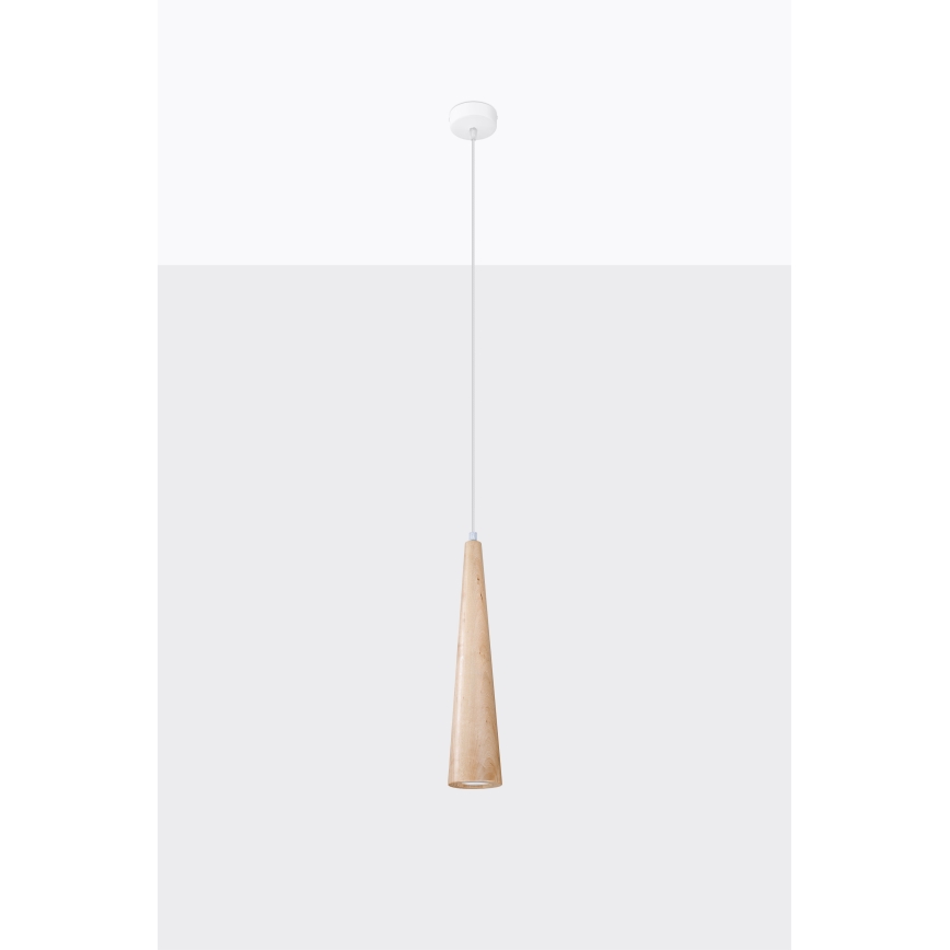 Pendente em cabo SULA 1xGU10/10W/230V Ø 8 cm bege