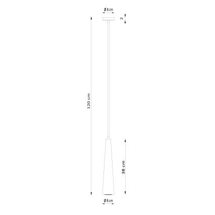 Pendente em cabo SULA 1xGU10/10W/230V Ø 8 cm bege