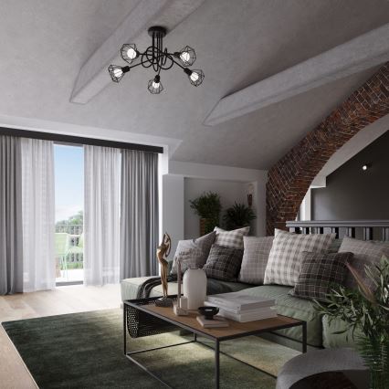 Luminária de parede ARTEMIS 1xE14/40W/230V preta