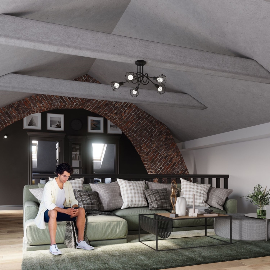 Luminária de parede ARTEMIS 1xE14/40W/230V preta