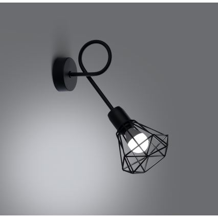 Luminária de parede ARTEMIS 1xE14/40W/230V preta
