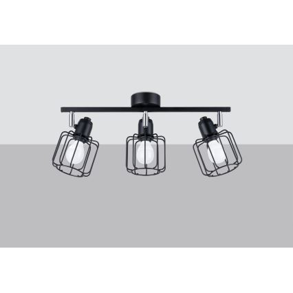 Luminária de teto BELUCI 3xE14/40W/230V preta