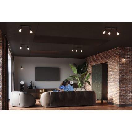 Luminária de teto FORNES 2xE27/60W/230V preta