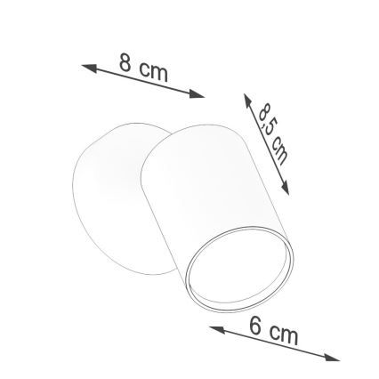 Luminária de parede direcionável LEMMI 1xGU10/40W/230V branco
