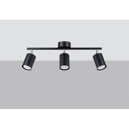 Luminária de teto LEMMI 3xGU10/40W/230V preta