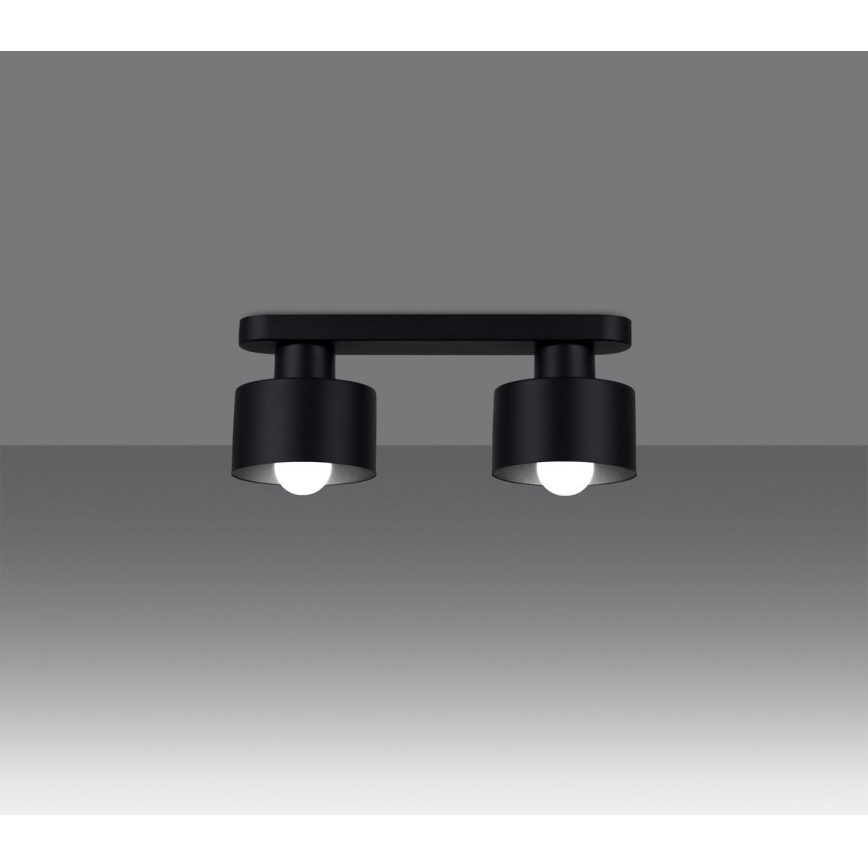 Luminária de teto SAVAR 2xE27/60W/230V preta