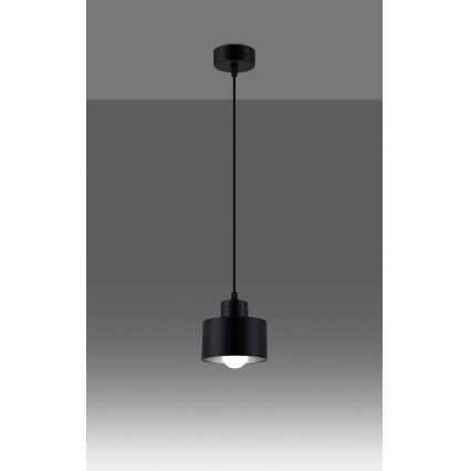Candeeiro de teto suspenso SAVAR 1xE27/60W/230V preto