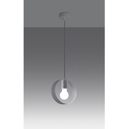 Candeeiro suspenso com cabo TITRAN 1xE27/60W/230V branco