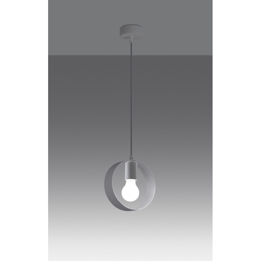 Candeeiro suspenso com cabo TITRAN 1xE27/60W/230V branco