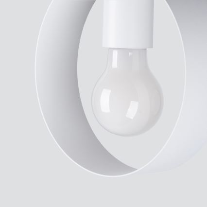 Candeeiro suspenso com cabo TITRAN 1xE27/60W/230V branco