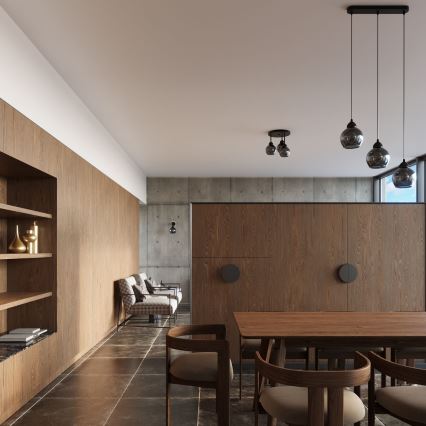 Luminária de parede ALINO 1xE27/60W/230V preta