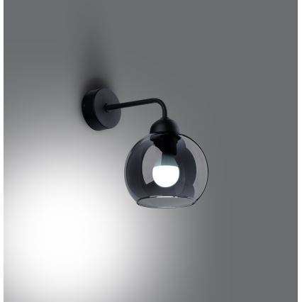 Luminária de parede ALINO 1xE27/60W/230V preta