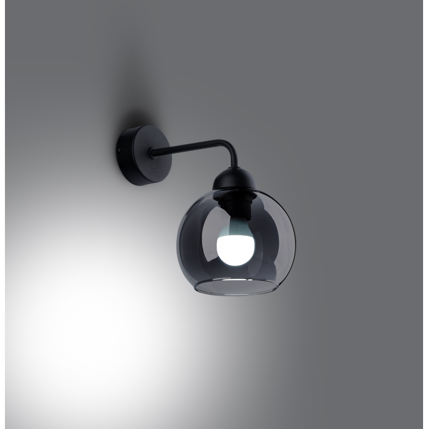 Luminária de parede ALINO 1xE27/60W/230V preta