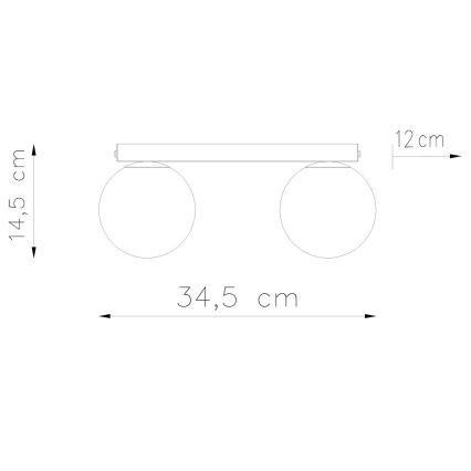 Luminária de teto YOLI 2xG9/12W/230V branca
