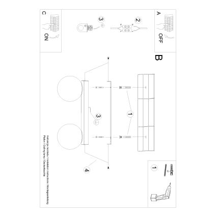 Luminária de teto YOLI 2xG9/12W/230V branca