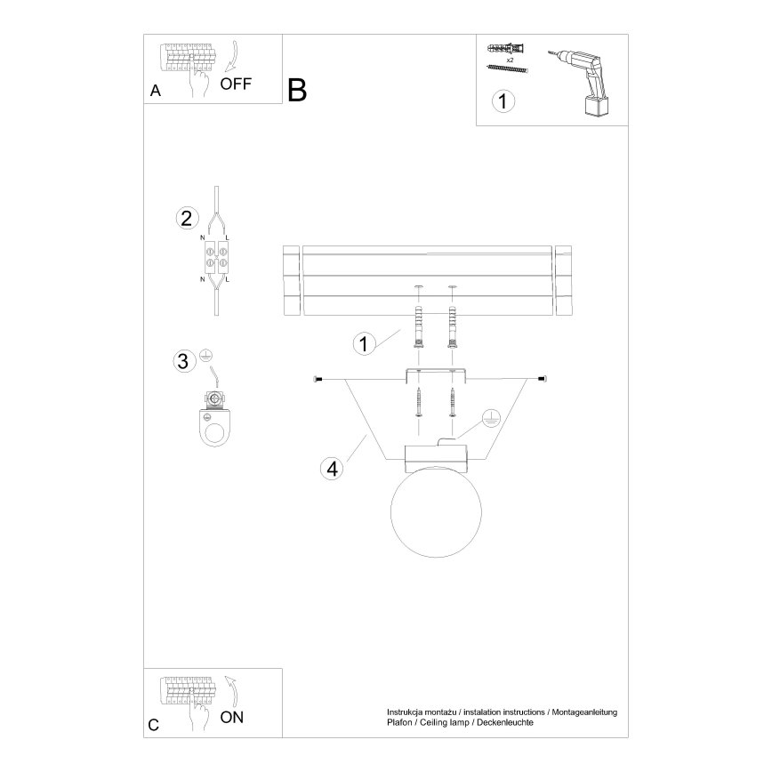 Luminária de teto YOLI 1xG9/12W/230V preta