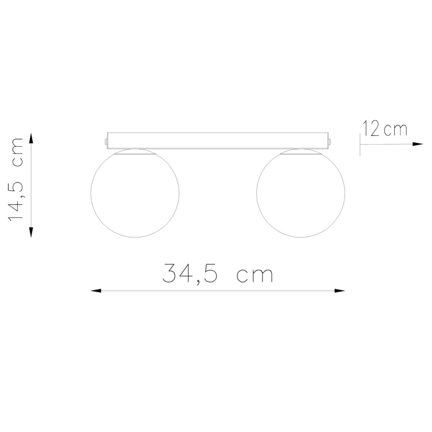 Luminária de teto YOLI 2xG9/12W/230V preta