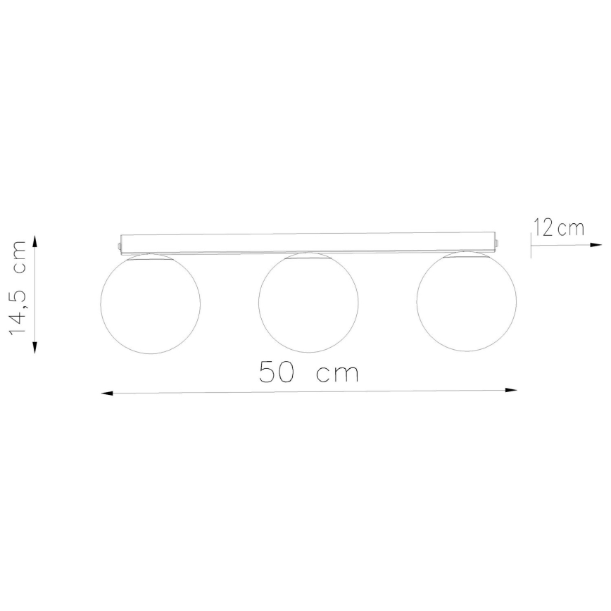 Luminária de teto YOLI 3xG9/12W/230V preta