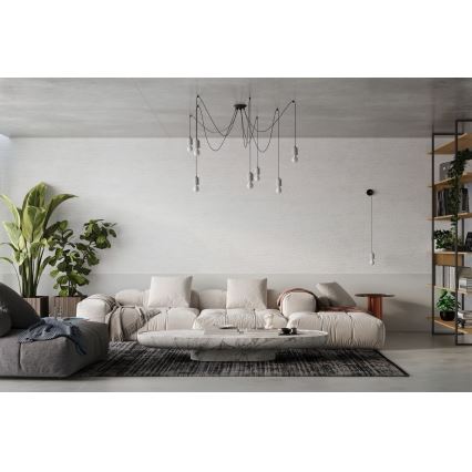 Candeeiro suspenso NESO 5xE27/15W/230V aranha betão