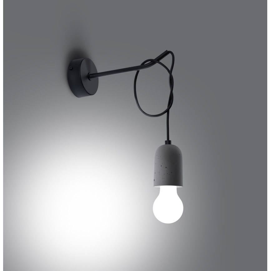 Candeeiro de parede NESO 1xE27/15W/230V betão