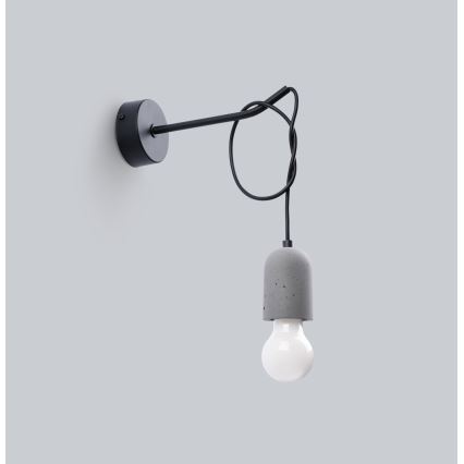 Candeeiro de parede NESO 1xE27/15W/230V betão