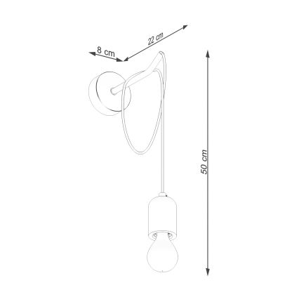 Candeeiro de parede NESO 1xE27/15W/230V betão
