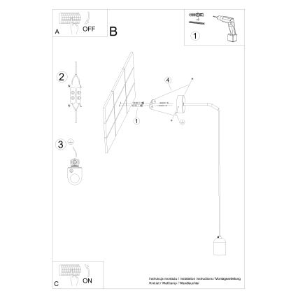 Candeeiro de parede NESO 1xE27/15W/230V betão