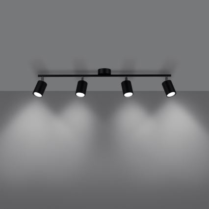 Foco LEMMI 4xGU10/10W/230V preto