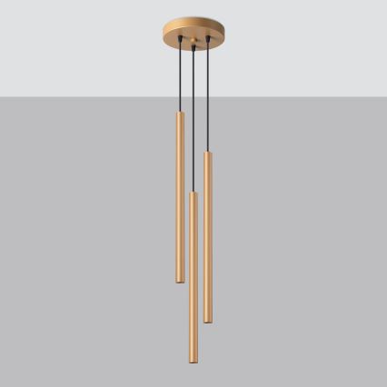 Candelabro suspenso PASTELO 3xG9/8W/230V dourada
