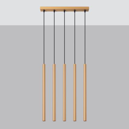 Candelabro suspenso PASTELO 5xG9/8W/230V dourada