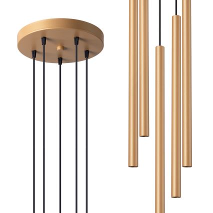 Candelabro suspenso PASTELO 5xG9/8W/230V dourada