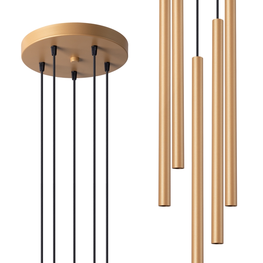 Candelabro suspenso PASTELO 5xG9/8W/230V dourada