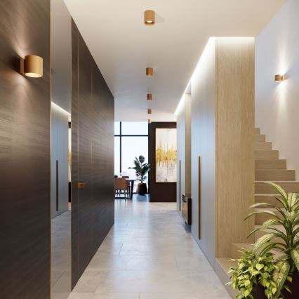 Foco de parede ORBIS 1xG9/8W/230V dourada