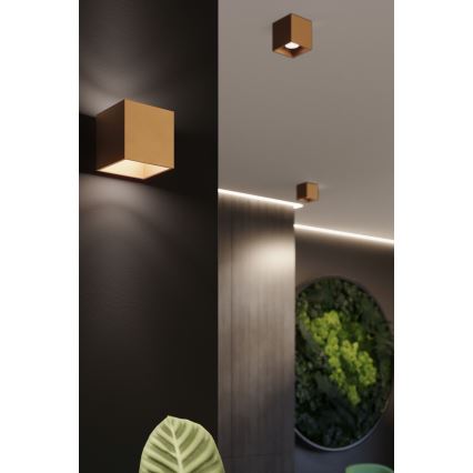 Foco QUAD 1xGU10/10W/230V dourado