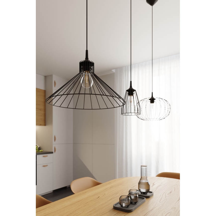 Candelabro suspenso TSUNO 1xE27/15W/230V preto