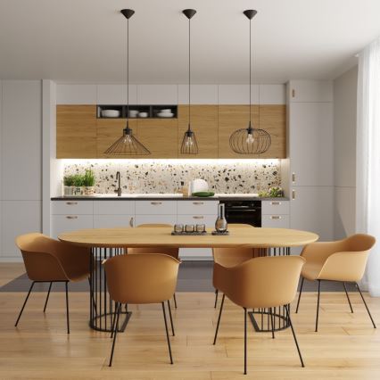 Candelabro suspenso TSUNO 1xE27/15W/230V preto