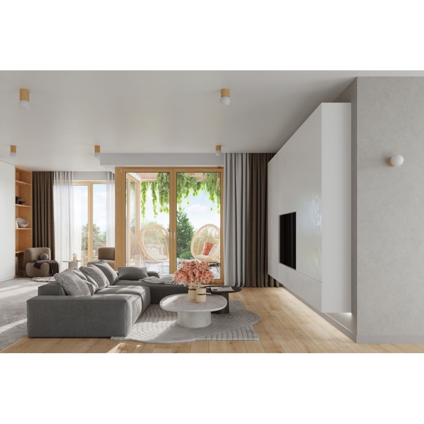 Foco de parede BOOMO 1xG9/8W/230V faia