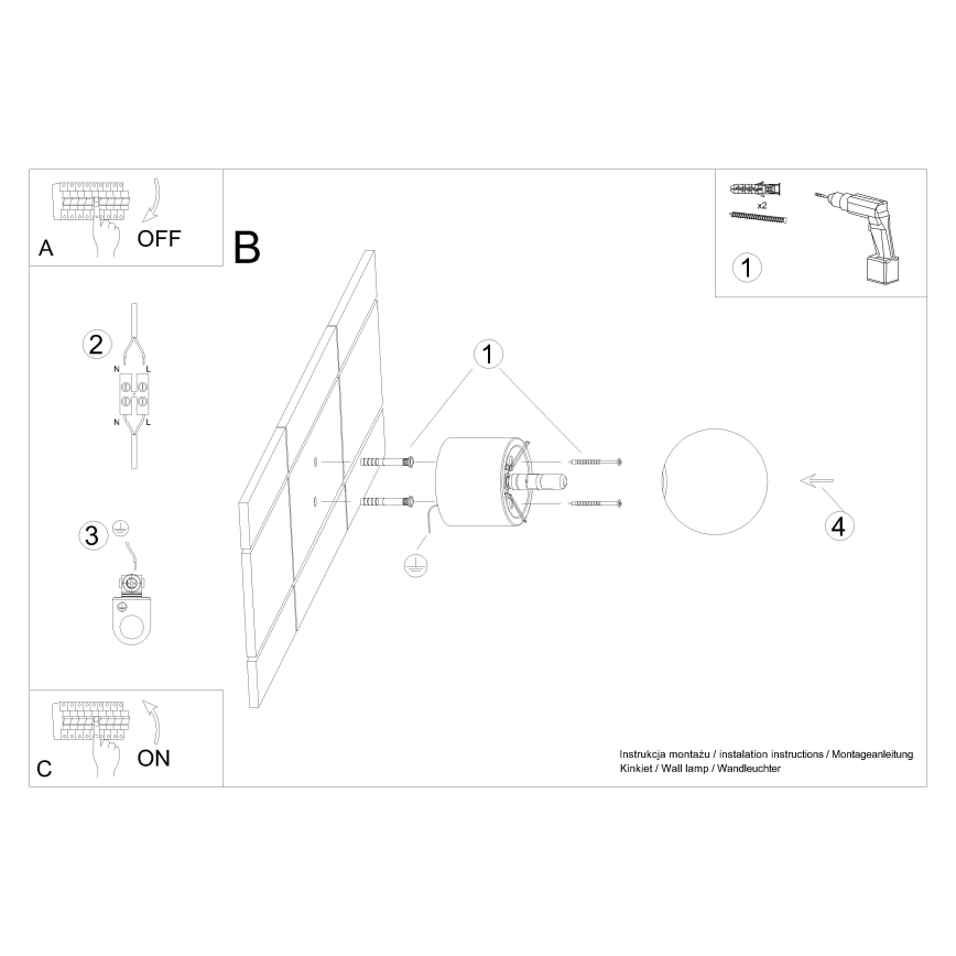 Foco de parede BOOMO 1xG9/8W/230V faia